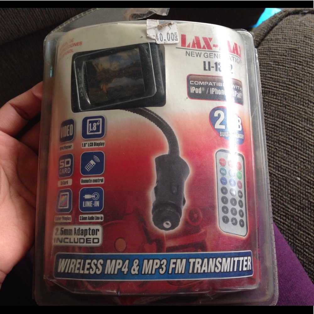 🔴 NIB Lax-Max Wireless mp4 & mp3 fm transmitter